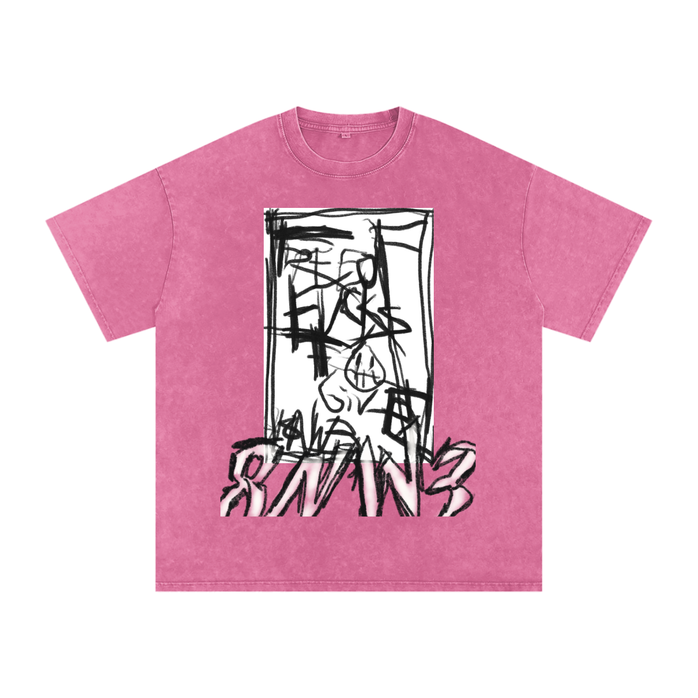 Snow Washed Oversized Cotton T-Shirt