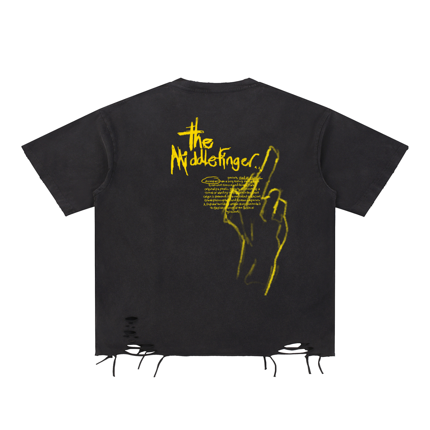 Snow Washed Raw-Hem T-Shirt