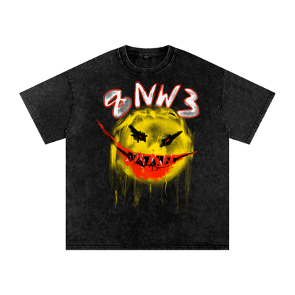 Snow Washed Oversized Cotton T-Shirt