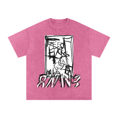 Snow Washed Oversized Cotton T-Shirt