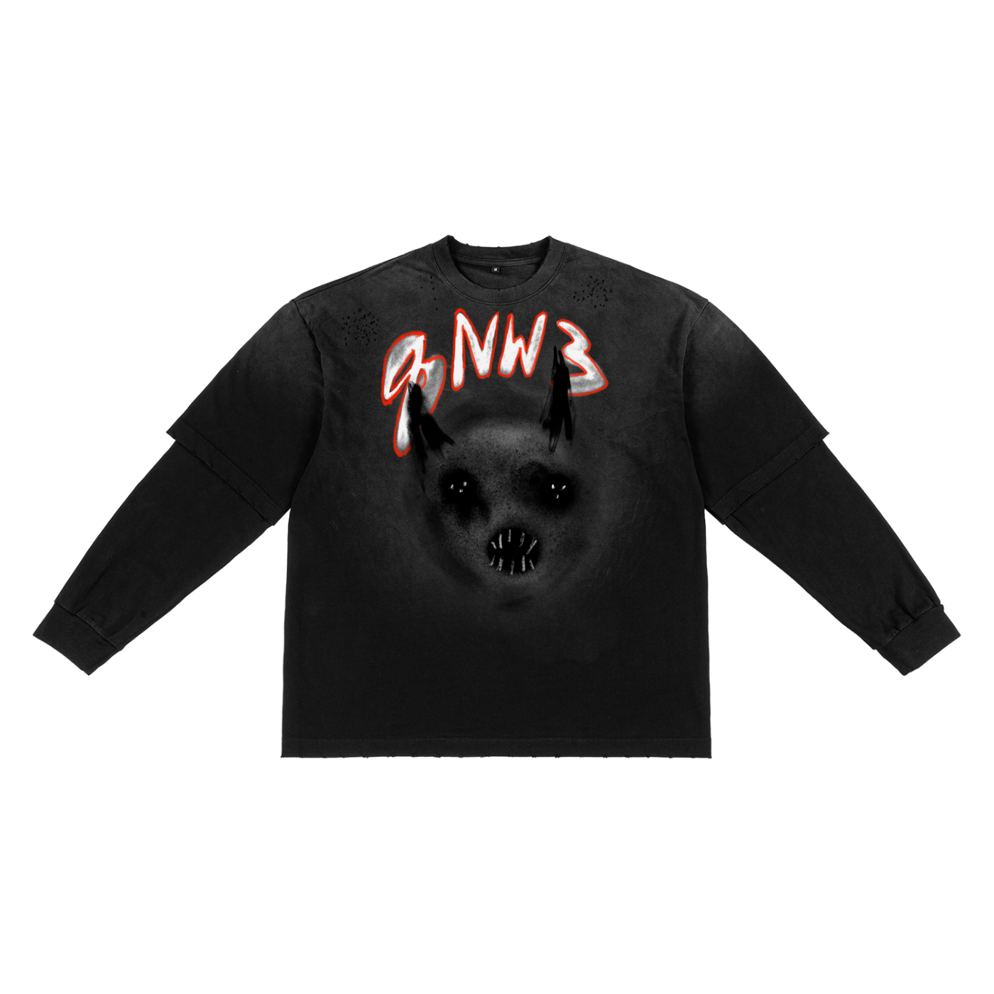 Sunfade Hand-Frayed Faux Two-Piece T-Shirt