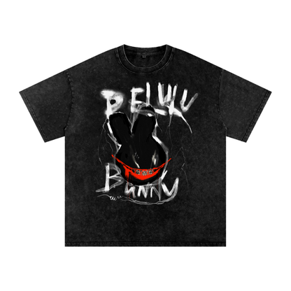 Snow Washed Oversized Cotton T-Shirt