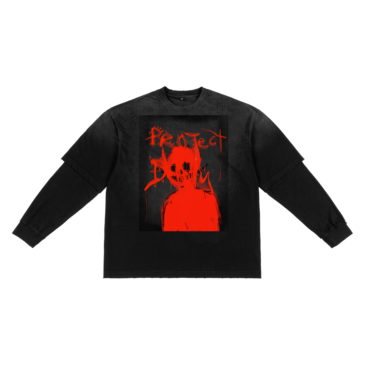 Sunfade Hand-Frayed Faux Two-Piece T-Shirt