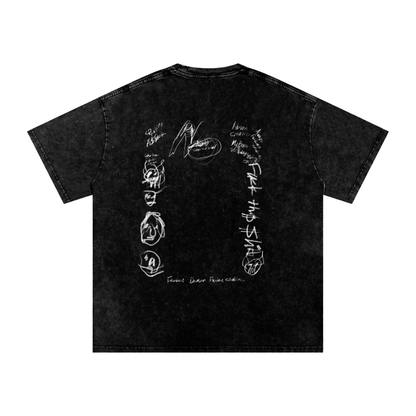 Snow Washed Oversized Cotton T-Shirt