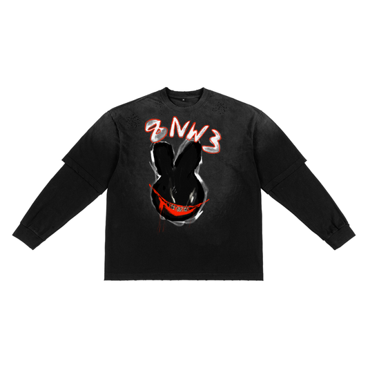 Sunfade Hand-Frayed Faux Two-Piece T-Shirt